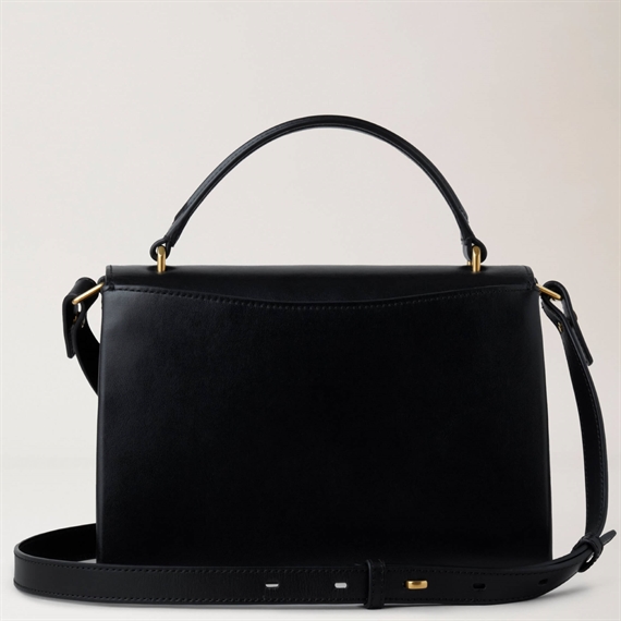 Mulberry Lana Top Handle Black High Gloss Leather